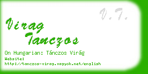 virag tanczos business card